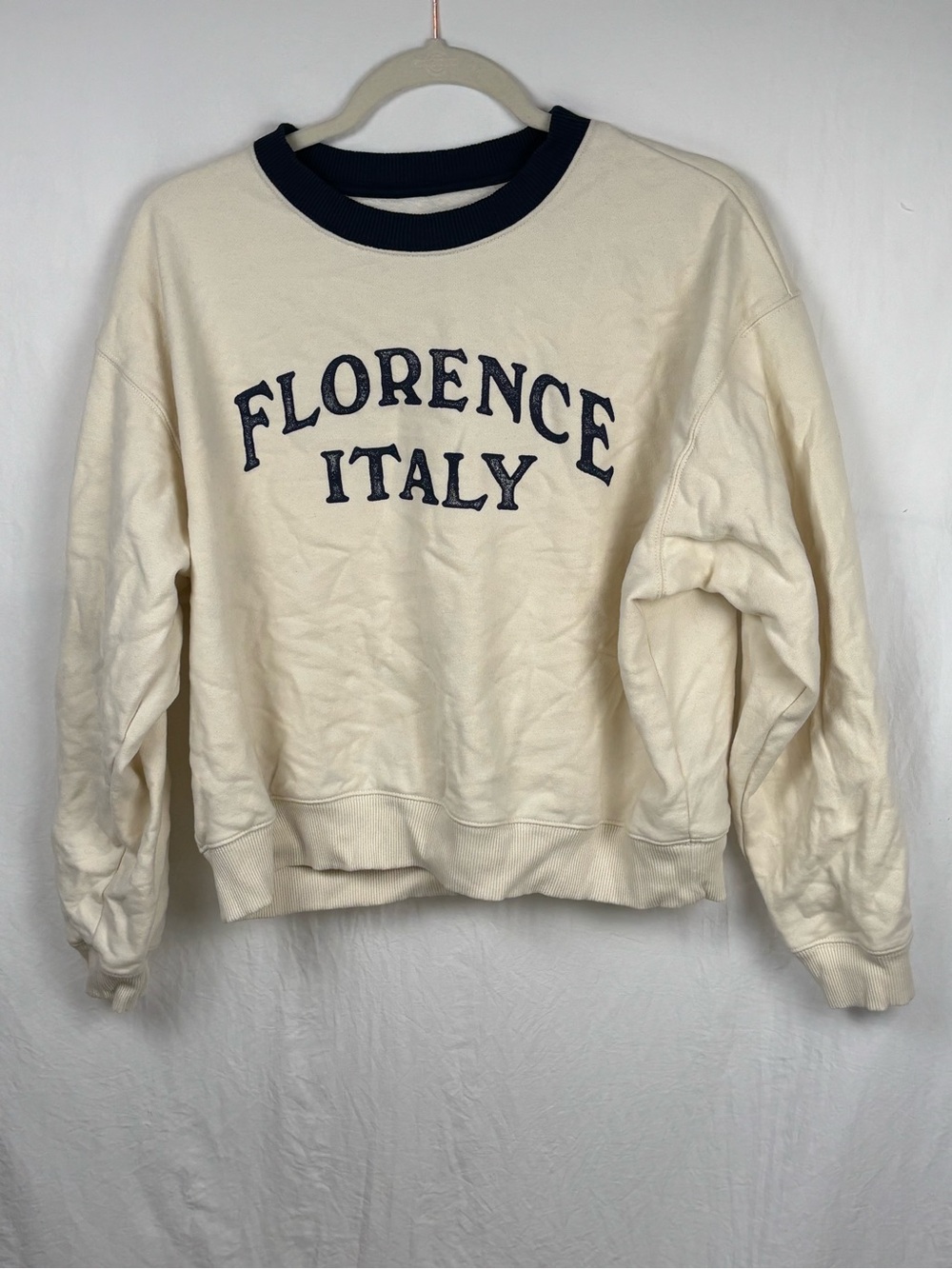 American Eagle women’s medium Florence Italy Crewneck cropped Sweatshirt